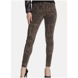 William Rast Perfect Skinny Jeans Mid Rise Wild Cheetah Iconic Vintage‎